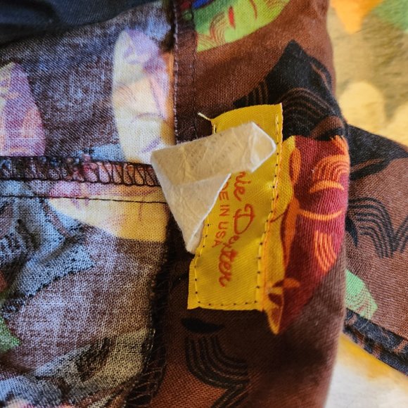 RARE Bernie Dexter Tiki Mask Print Dress - Picture 3 of 3